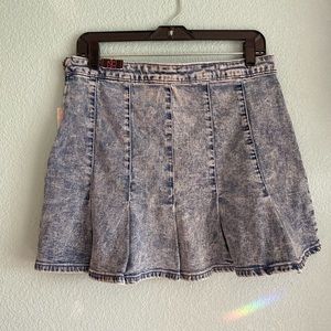 Acid wash Jean Mini Skirt